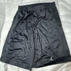 Jordan Black Athletic Shorts with Gray Accents